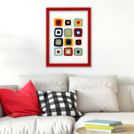 Wallity Cuadro Decorativo Enmarcado Multicolor 32 x 42 cm